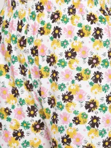 zebu Women Brown & White Solid Night suit