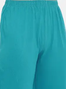 zebu Women Blue Printed Night suit