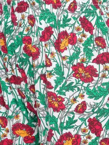 zebu Women Green & White Solid Night suit