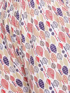 zebu Women Purple & White Solid Night suit