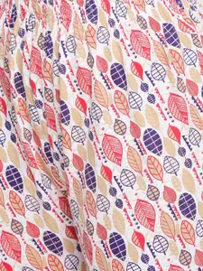 zebu Women Purple & White Solid Night suit