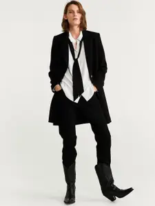 MANGO Women White Regular Fit Solid Casual Shirt