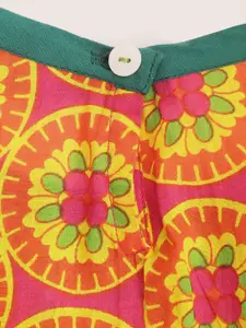 Sangria Girls Ethnic Motifs Printed A Line Ethnic Dress