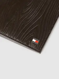 Tommy Hilfiger Men Brown Textured Two Fold Wallet