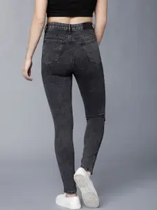 Tokyo Talkies Women Grey Super Skinny Fit Mid-Rise Clean Look Jeans