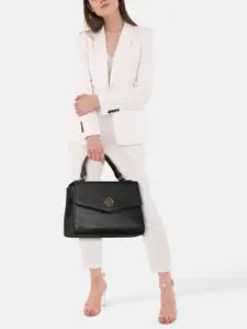 Lino Perros Black Solid Satchel