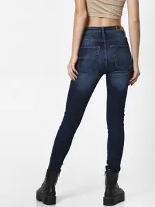 ONLY Women Blue Gosh Skinny Fit High-Rise Clean Look Jeans