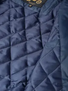 The Roadster Lifestyle Co Men Navy Blue Solid Varsity Jacket