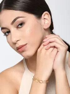 Carlton London Gold-Plated Link Bracelet