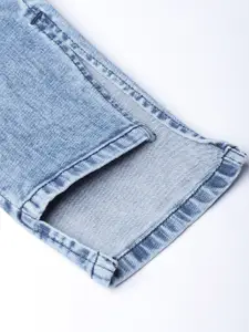 Pepe Jeans Women Blue Regular Fit Mid-Rise Clean Look Stretchable Cropped Jeans