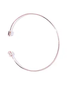 Carlton London Rose Gold-Plated CZ Studded Cuff Bracelet