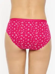 Van Heusen Women Pack of 2 Allover Print Anti Bacterial No Marks Waistband Hipster Panty