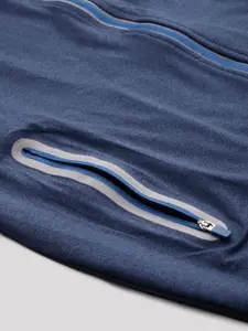 Van Heusen Men Blue Solid Swift Dry Odour Shield Active Jacket
