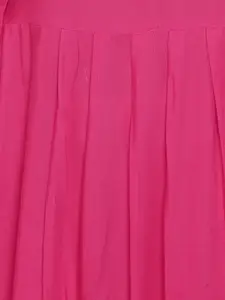 Vbuyz Women Pink Embroidered A-Line Kurta