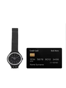 Swatch Skin Women Black Water Resistant Analogue Watch SVOB100M