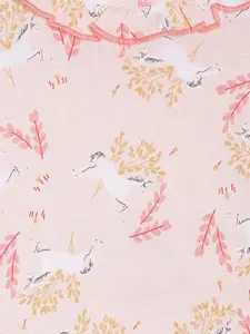 mackly Girls Pink Printed Night suit IPW-03