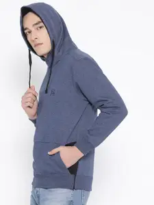 Duke Stardust Men Navy Blue Solid Hooded Sweatshirt