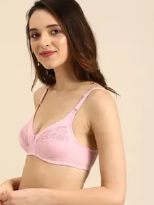 DressBerry Pink Solid Non-Wired Non Padded Everyday Bra DB-G711-BRA-003B