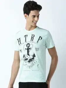 Huetrap Men White Printed T-shirt