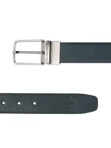 U.S. Polo Assn. Men Tan Brown & Black Reversible Solid Leather Belt