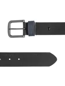 U.S. Polo Assn. Men Black Solid Leather Belt