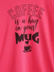 Sweet Dreams Coral Pink Printed Nightdress