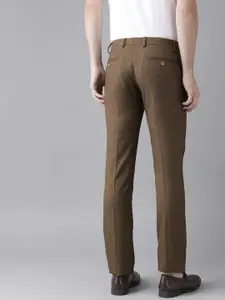 Blackberrys Men Brown Regular Fit Checked Regular Trousers