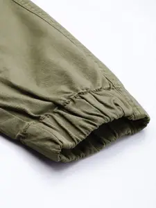 Roadster Men Olive Green Regular Fit Solid Joggers