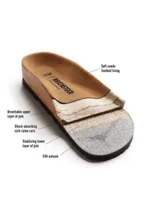 Birkenstock Arizona Soft Footbed Metallic Silver Narrow Width Two-Strap Sandals