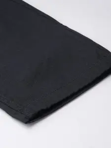 Blackberrys Men Navy Blue B5P Sharp Fit Solid Regular Trousers