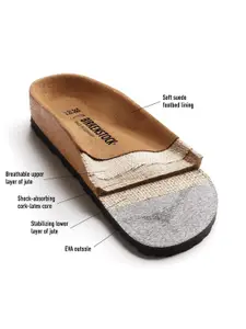 Birkenstock Arizona Soft Footbed Metallic Copper Narrow Width Two-Strap Sandals