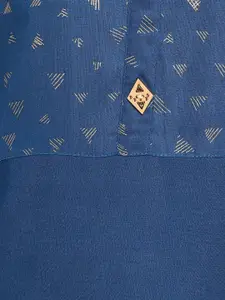 Vbuyz Women Blue Printed Straight Kurta