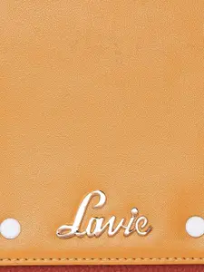 Lavie Astrid Women Red & Orange Colourblocked Three Fold Wallet