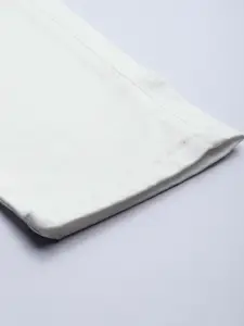 Turtle Men White Ultra Slim Fit Solid Smart Casual Trousers