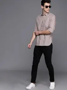 WROGN Men Pink Slim Fit Solid Casual Shirt