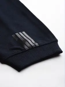 WROGN Men Navy Blue Solid Slim Fit Joggers