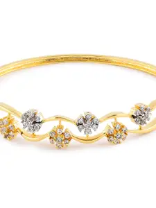 Zaveri Pearls Gold-Toned CZ Stone-Studded Bracelet