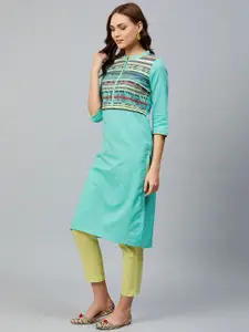 AURELIA Women Straight Cotton Kurta
