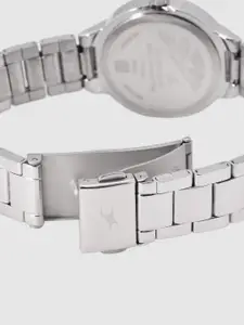 Fastrack Women Silver-Toned Printed Analogue Watch NL6150SM01_OR