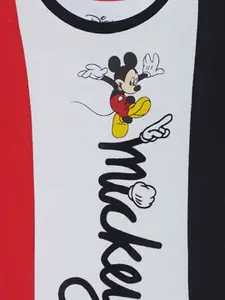 Kids Ville Mickey & Friends featured Black Printed T-shirt for Boys