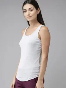 Van Heusen Women Solid Antibacterial Colour Fresh Tank Top