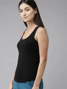 Van Heusen Women Solid Antibacterial Colour Fresh Tank Top