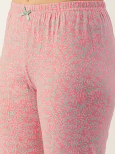 mackly Women Pink Printed Night suit