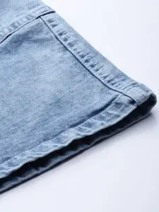 Roadster Woman's Blue Solid Denim Skirt