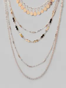 Rubans Rose Gold-Plated Layered Statement Necklace