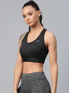 Reebok Charcoal Grey Solid Running Essentials High-Impact Bra FK6525