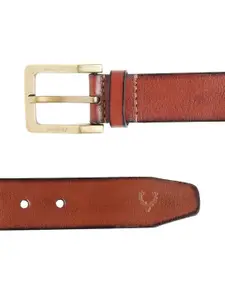 Allen Solly Men Tan Brown Solid Leather Belt