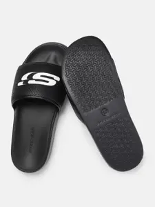 Skechers Men Black Printed GAMBIX 2.0 VASUKI Sliders
