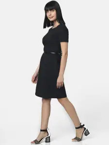 Vero Moda Black Cotton Sheath Dress