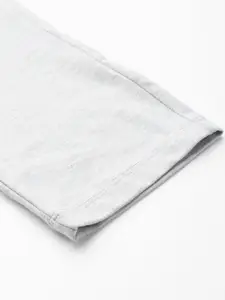 Alcis Men Grey Melange Straight Fit Solid Track Pants